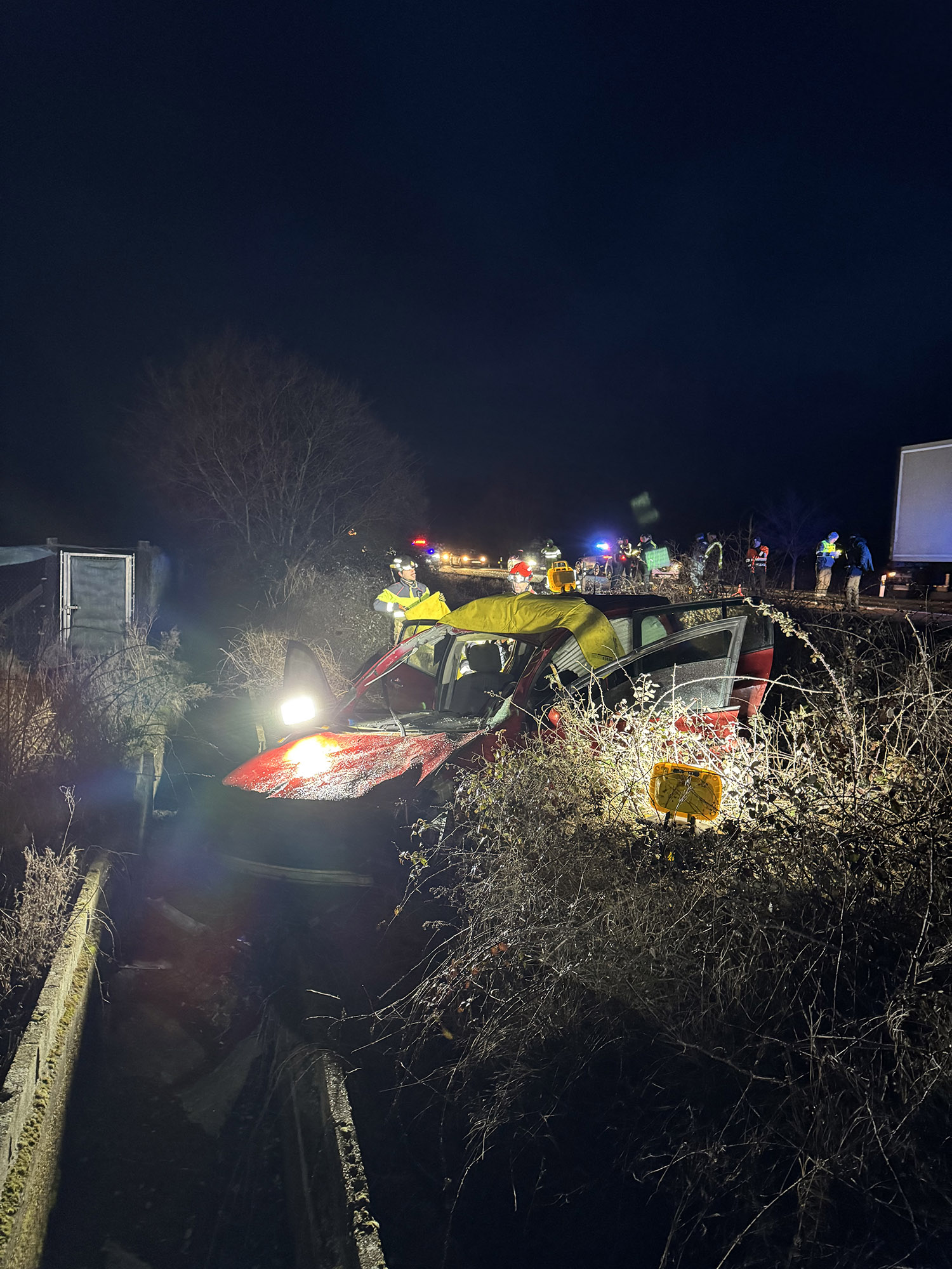 Un herido tras chocar contra un caballo en la N 120 en Villarejo de Órbigo 