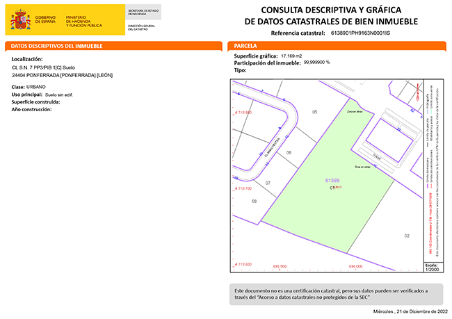 Mapa 20 viviendas de alquiler social Ponferrada