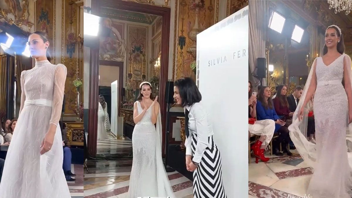 La diseñadora Silvia Fernández durante un desfile